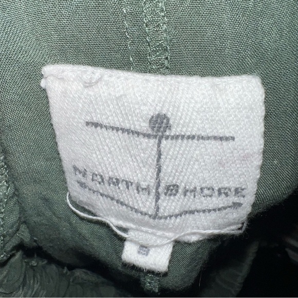 Figwood North Shore Green Ruffled Rayon Pull On Harem Pants Size Small - Picture 3 of 11